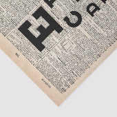 ティッシュペーパーアイチャートを辞書ページに置く 薄葉紙 (詳細)