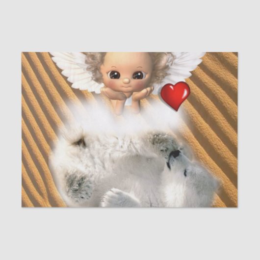 ティッシュペーパーエンジェルポーラーベア 薄葉紙 (正面)