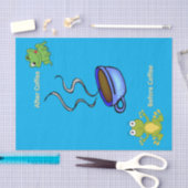 ティッシュペーパーカエルのコーヒー前後 薄葉紙 (クラフト)