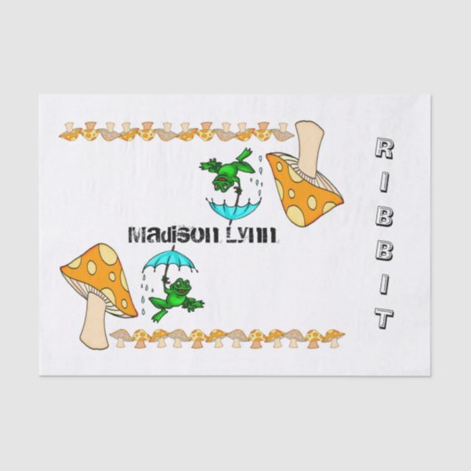 ティッシュペーパーカエルのリブビットキノコ 薄葉紙 (正面)