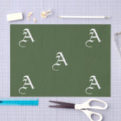 ティッシュペーパーカスタムイニシャル 薄葉紙 (クラフト)