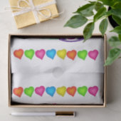 ティッシュペーパーカップケーキカラフルハート 薄葉紙 (ギフト)