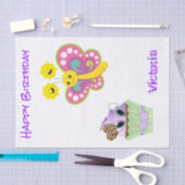 ティッシュペーパーカップケーキバタフライ 薄葉紙 (クラフト)