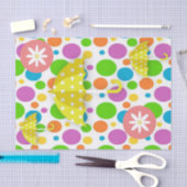 ティッシュペーパーカラフルサークルイエロー傘 薄葉紙 (クラフト)