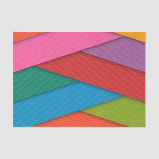 ティッシュペーパーカラフル三角形 薄葉紙 (正面)