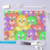 ティッシュペーパーカラフル、テディベア 薄葉紙 (クラフト)