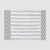 ティッシュペーパーグレイストライプ水玉模様 薄葉紙 (正面)