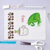 ティッシュペーパーコーヒー豆中毒カエル 薄葉紙 (クラフト)