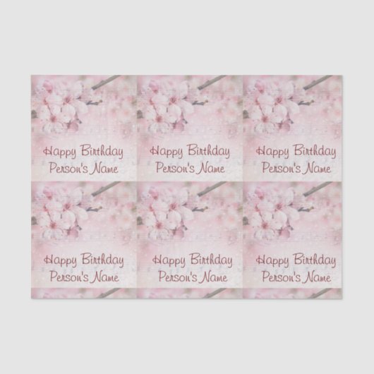 ティッシュペーパーシートセット(2)ハッピーバースデーCB 薄葉紙 (正面)