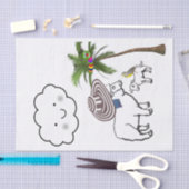 ティッシュペーパーシープパームツリークラウド 薄葉紙 (クラフト)