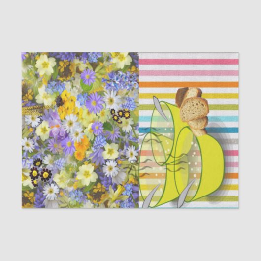 ティッシュペーパーストライプフローラスープ 薄葉紙 (正面)