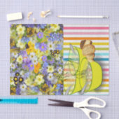 ティッシュペーパーストライプフローラスープ 薄葉紙 (クラフト)