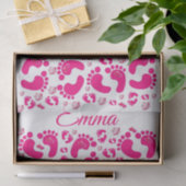 ティッシュペーパーストライプベビー足ガールゾウ 薄葉紙 (ギフト)