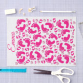 ティッシュペーパーストライプベビー足ガールゾウ 薄葉紙 (クラフト)