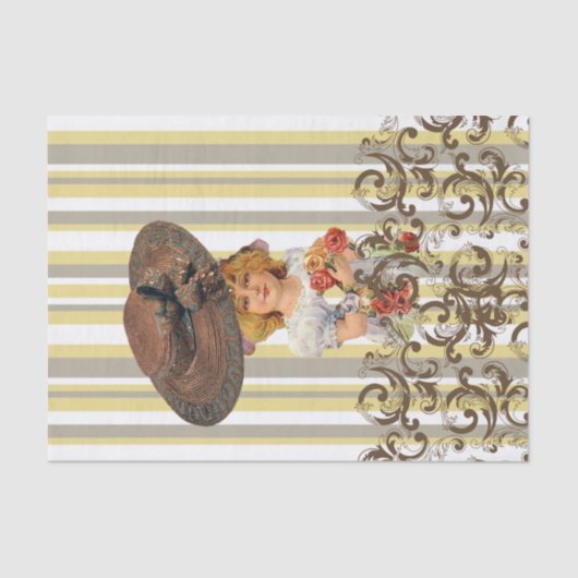 ティッシュペーパーストライプヴィンテージ 薄葉紙 (正面)