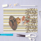 ティッシュペーパーストライプヴィンテージ 薄葉紙 (クラフト)