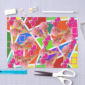 ティッシュペーパーストロベリーアイスクリーム抽象芸術 薄葉紙 (クラフト)