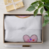 ティッシュペーパーストロベリードーナッツピンクハート 薄葉紙 (ギフト)