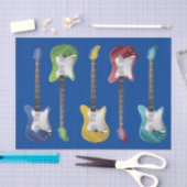 ティッシュペーパーセット2エレクトリックギターOn Blue 薄葉紙 (クラフト)