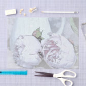 ティッシュペーパーセット2カット牡丹とピッチャー花瓶 薄葉紙 (クラフト)