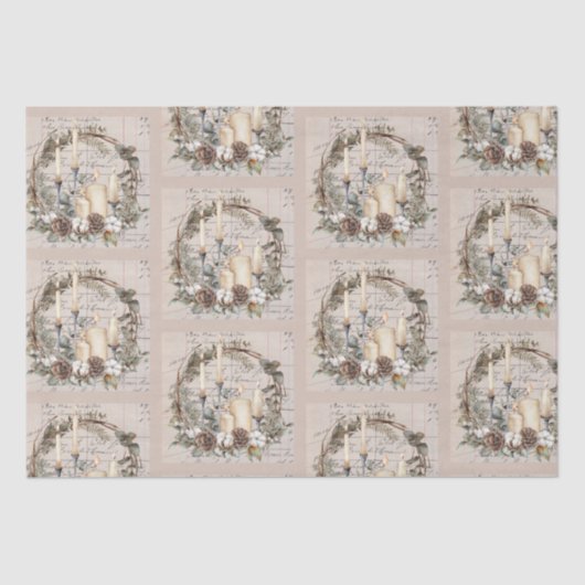 ティッシュペーパーセット2ヴィンテージテーマクリスマス 薄葉紙 (正面)