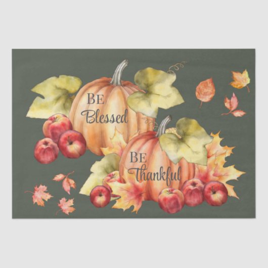 ティッシュペーパーセット2緑の感謝賛美;  薄葉紙 (正面)