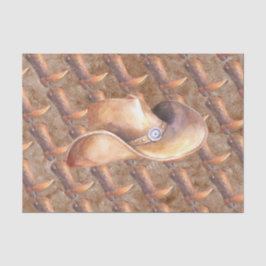 ティッシュペーパーセット(2)カウボーイズブーツ&ハットオン絵を描 薄葉紙