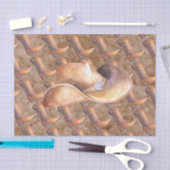 ティッシュペーパーセット(2)カウボーイズブーツ&ハットオン絵を描 薄葉紙 (クラフト)