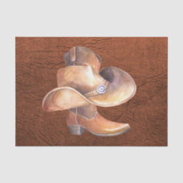 ティッシュペーパーセット(2)カウボーイハットとブーツ 薄葉紙