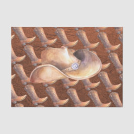 ティッシュペーパーセット(2)カウボーイハットとブーツ 薄葉紙