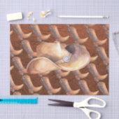 ティッシュペーパーセット(2)カウボーイハットとブーツ 薄葉紙 (クラフト)