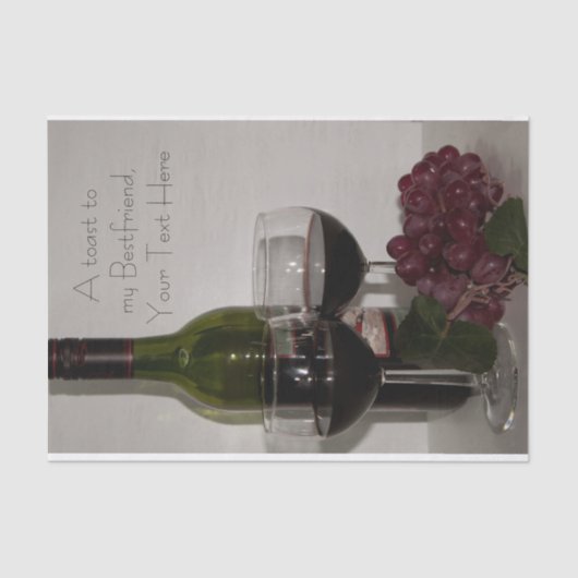 ティッシュペーパーセット(2)私のベストフレンドにトースト 薄葉紙 (正面)