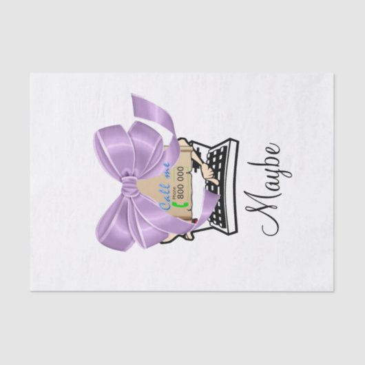 ティッシュペーパータイプライターボウ 薄葉紙 (正面)