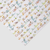 ティッシュペーパーデコパージュ - カラフルアルファベット 薄葉紙 (詳細)