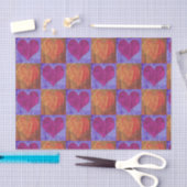 ティッシュペーパーデコページ – ハートアポップ・アートのート 薄葉紙 (クラフト)