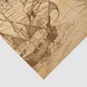 ティッシュペーパーデコページ – 米国のヴィンテージマップ 薄葉紙 (詳細)