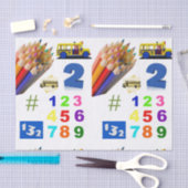 ティッシュペーパーナンバーズスクールバス 薄葉紙 (クラフト)