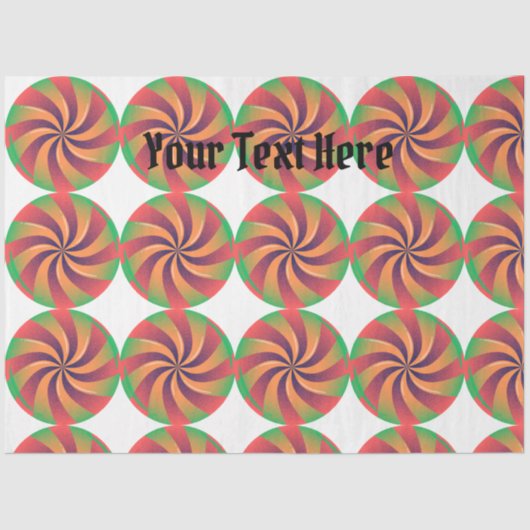 ティッシュペーパーピラタワンフォントブラックカラー文字 薄葉紙 (正面)