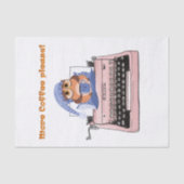 ティッシュペーパーピンクタイプライターもっとコーヒーをお願い 薄葉紙 (正面)