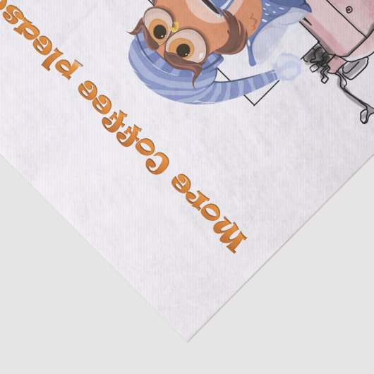 ティッシュペーパーピンクタイプライターもっとコーヒーをお願い 薄葉紙 (詳細)