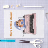 ティッシュペーパーピンクタイプライターもっとコーヒーをお願い 薄葉紙 (クラフト)