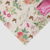 ティッシュペーパーピンクチューリップバタフライフローラ 薄葉紙 (詳細)