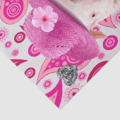 ティッシュペーパーピンクピグ、シルバーハート、ペイズリー 薄葉紙 (詳細)