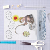 ティッシュペーパーフィッシャーマンフィッシュサンクラウド魚釣り 薄葉紙 (クラフト)