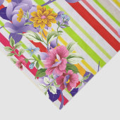 ティッシュペーパーフローラパープルストライプ 薄葉紙 (詳細)