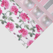 ティッシュペーパーフローラピンクストライプ色 薄葉紙 (詳細)