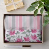 ティッシュペーパーフローラピンクストライプ色 薄葉紙 (ギフト)