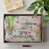 ティッシュペーパーフローラピンクチューリップバタフライハート 薄葉紙 (ギフト)