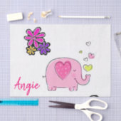 ティッシュペーパーフローラピンクピッグ 薄葉紙 (クラフト)