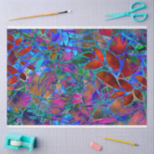 ティッシュペーパーフローラ抽象芸術ステンドガラス 薄葉紙 (クラフト)